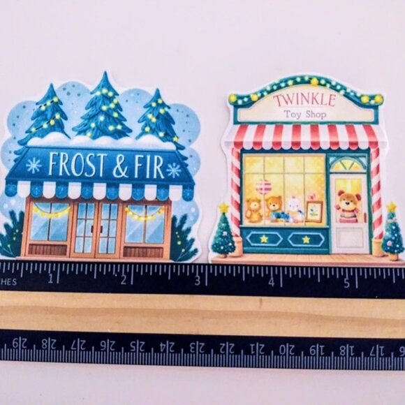 Set Of 10 Large Sugarhouse Christmas Shops Fussy Cuts For Crafts, Cardmaking Etc - Picture 4 of 5